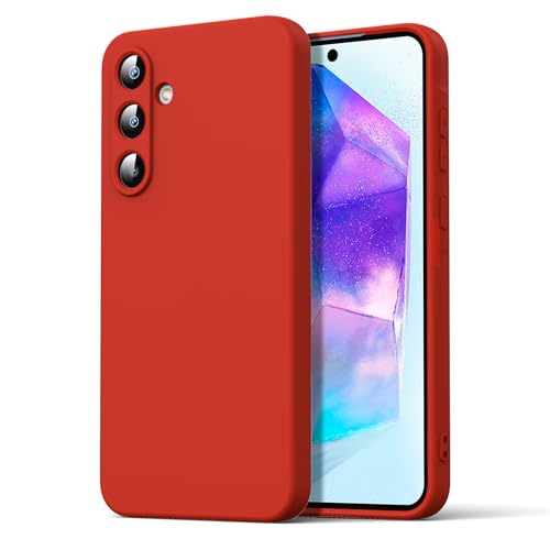 Byvuwiay Handyhülle Stoßfest Kratzfest Schutzhülle Samsung Galaxy A55 5G Case, Rot von Byvuwiay