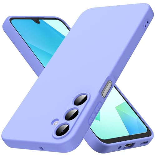 Byvuwiay Hülle kompatibel mit Samsung Galaxy A16 5G Hülle, weiche TPU Flüssigsilikonhülle, Handyhülle Stoßfest Kratzfest Schutzhülle Samsung Galaxy A16 5G Case, Lila von Byvuwiay