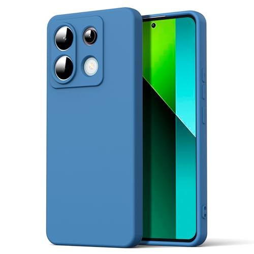 Byvuwiay Hülle kompatibel mit Xiaomi Redmi Note 13 Pro 5G / Poco X6 5G Hülle, weiche TPU Flüssigsilikonhülle, Handyhülle Stoßfest Kratzfest Schutzhülle Xiaomi Redmi Note 13 Pro 5G Case, Blau von Byvuwiay