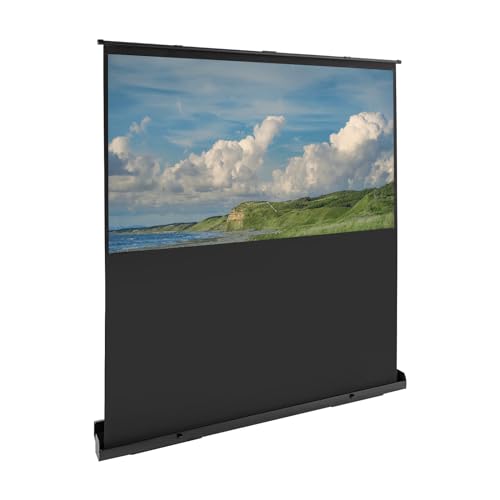 80 Zoll Boden Projektor Leinwand Pull-up, Tragbare Mobile Leinwand Rollo, 16:9 Hochziehbare Leinwand, Freistehende Bodenhochziehbare Leinwand von C-Juzarl