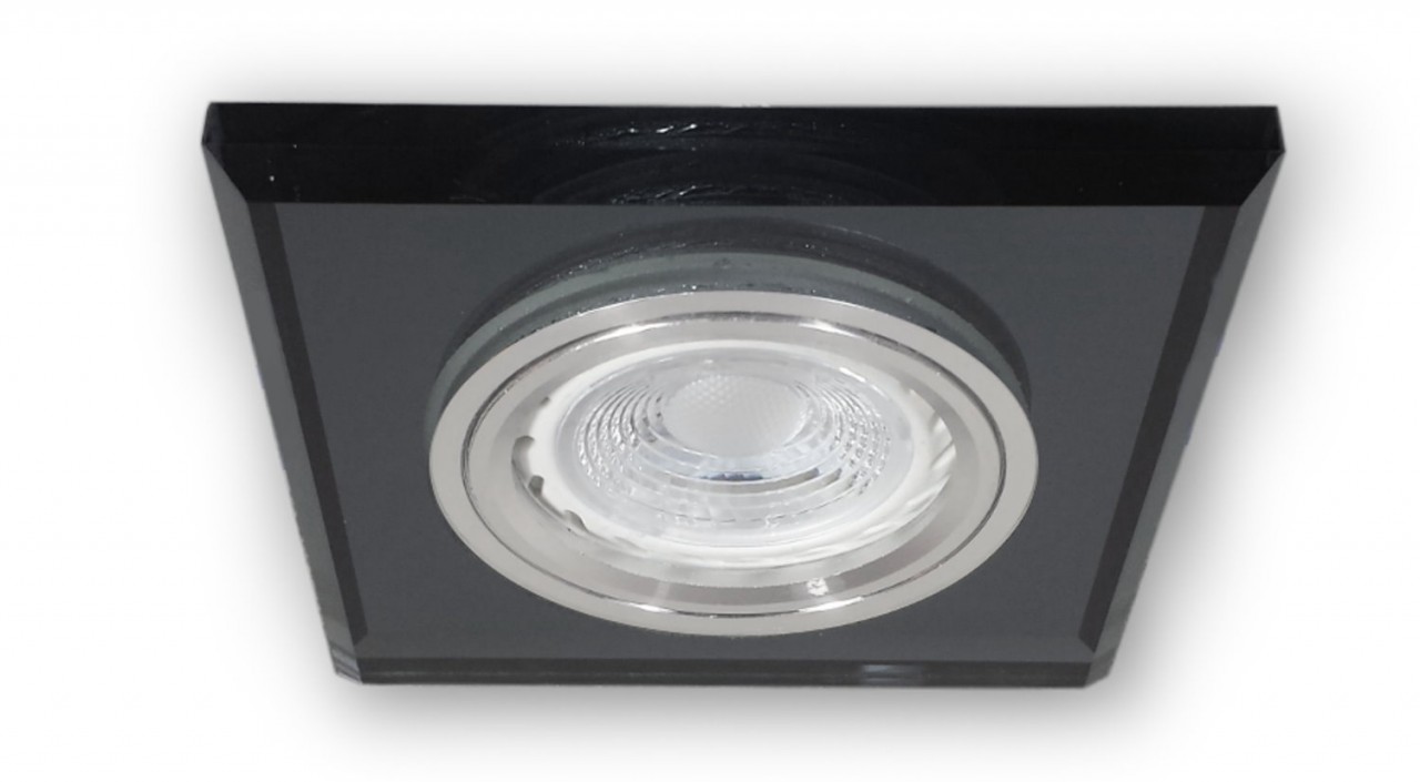 Flacher 230V LED Glas Spot S1371BK GU10-Modul 4,5W neutralweiss von C-Light GmbH