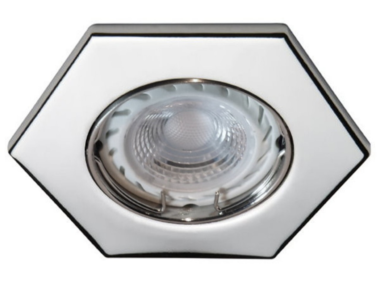 LED Einbaustrahler 6-Eck chrom glänzend 12 V - 3 W (PA) neutralweiss von C-Light GmbH