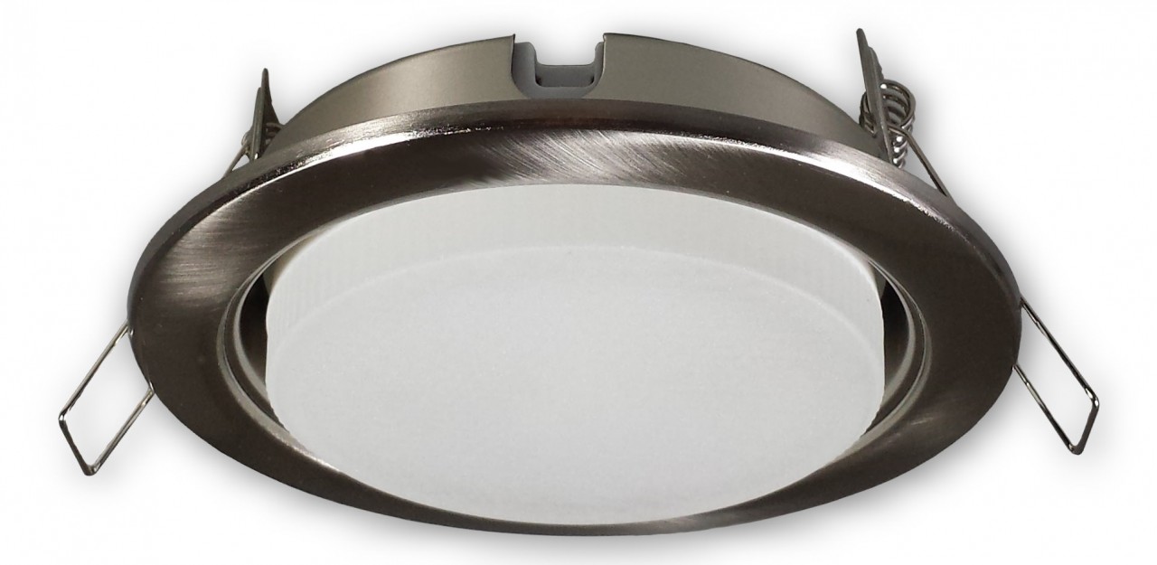 LED Einbaustrahler GX53 Dimmbar 230 V alu gebürstet - 7 W warmweiss von C-Light GmbH