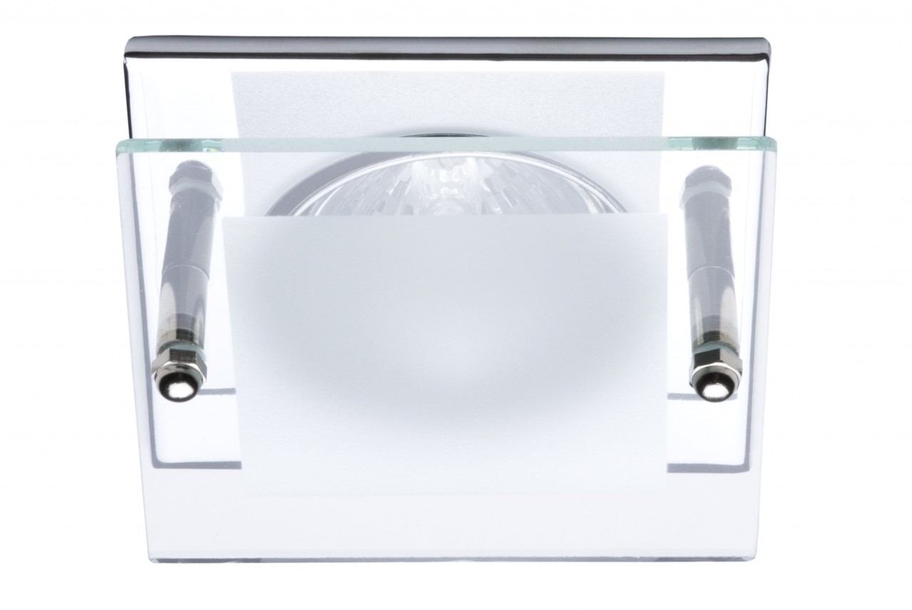 LED Spot Set 4-Eck mit Glas chrom glänzend 12V - 3 x 5,5W warm weiß von C-Light GmbH