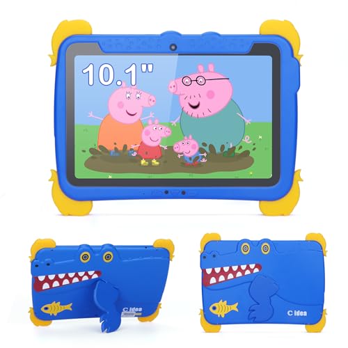 C idea Tablet für Kinder von 3 bis 7 Jahren, Incell HD 10,1 Zoll, Android 13, Akku 6000 mAh, Lernen, Lerntablet für Kinder unter 12 Jahren, Blau von C idea