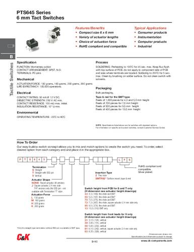 C & K Switches PTS645VL312LFS von C & K Switches