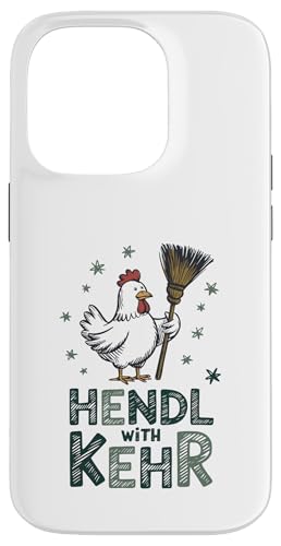 Hülle für iPhone 14 Pro Hendl With Kehr, Huhn Besen, Züchter Hennen Geflügel Bauer von C.J.'s Geschenke Für Hendl Liebhaber Hühnerbauern