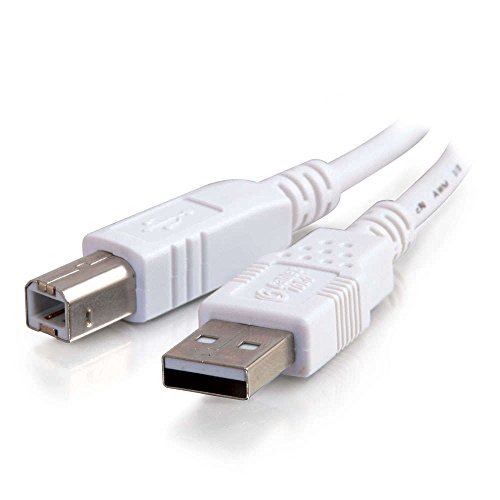 C2G 2M USB-Druckerkabel, USB 2. 0 A auf B Kabel. Kompatibel mit Druckern und Scannern von HP, Epson, Brother, Samsung, Cannon und allen anderen USB A/B-Geräten von C2G