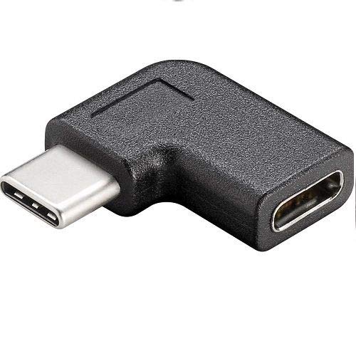 CABLEPELADO USB-C-Adapter rechts gewinkelt | 90° USB-C-Adapter | Winkelstecker USB C | Datenübertragung bis zu 10 Gbit/s | Stecker auf Buchse | Geeignet für Laptop Tablet Telefon von CABLEPELADO
