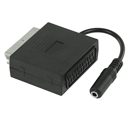 Scart mit 3,5 mm Jack Buchse (mit Lautsprecher Funktion des Scart TV, ohne Schlaffunktion Stereofonie des TV, Stereo), Schwarz von CABLEPELADO