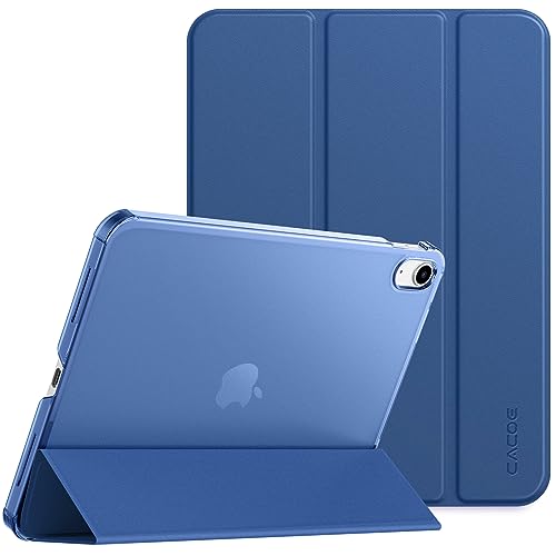 CACOE Hülle Kompatibel mit iPad 10 Generation Hülle 10.9 Zoll 2022 A2757/A2777, Ultra Dünn Transluzent Matt Rückseite Abdeckung mit Auto aufwachen/Schlaf Funktion - Navy blau von CACOE