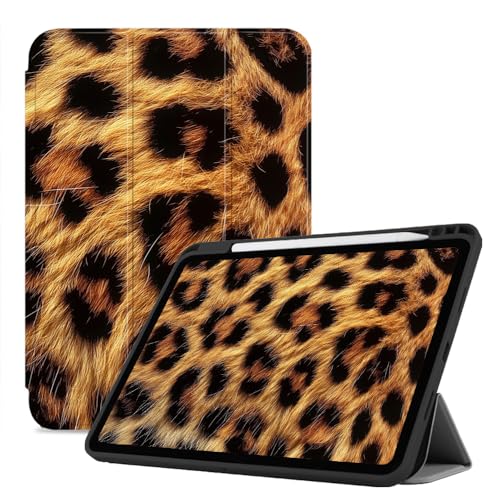 Hülle Für Ipad 10. Generation 10,9 Zoll 2022 Release Ipad 10 Gen Slim Cover Mit Auto Wake Sleep Leder, Trifold Stand Cover Mit Stifthalter - Leopardenmuster von CAEITLRSO