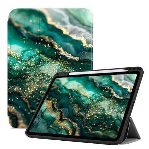 Hülle Für Ipad 5/Ipad 6 Hülle, Ipad 9,7 Hülle 2018/2017, Auto Sleep Wake Smart Cover Stand Hülle Für Ipad 9,7 Zoll 6. 5. Generation - Grüngoldener Marmor von CAEITLRSO