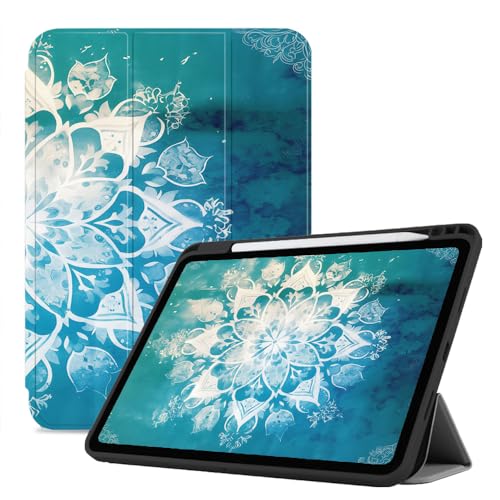 Hülle Für Ipad Air 13 Zoll Hülle 2024 Mit Stifthalter, Schlanker Stand-Schutzhülle Für Ipad Air 13 Zoll, Automatische Wake/Sleep-Funktion, Schneeflocken-Mandala von CAEITLRSO