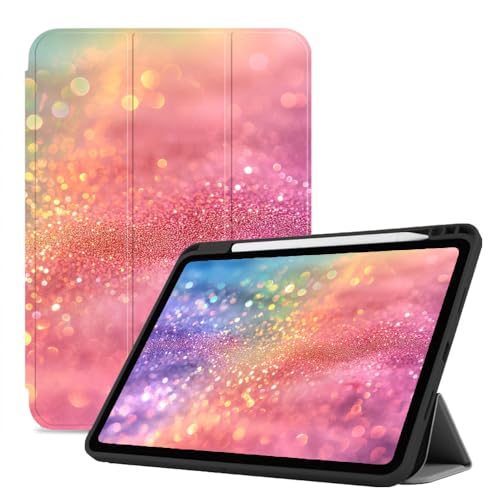 Hülle Für Ipad Hülle Für Ipad Air 5./4. Generation (10,9 Zoll 2020/2022) Trifold Stand Auto Sleep/Wake Flexible TPU-Rückseite Hülle Für Ipad Air 5/4 - Regenbogen-Glitzer von CAEITLRSO