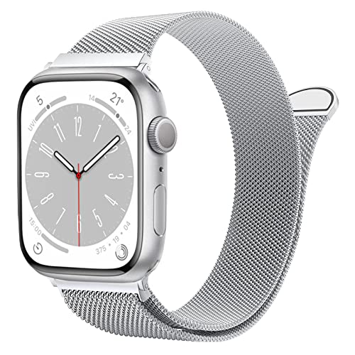 CAERMA Ersatzarmband Kompatibel mit Apple Watch Armband 49mm 45mm 44mm 42mm 41mm 40mm 38mm Herren Damen,Einstellbar Metall Armbänder aus Edelstahl für iWatch Series Ultra SE 9 8 7 6 SE 5 4 3 2 1 von CAERMA