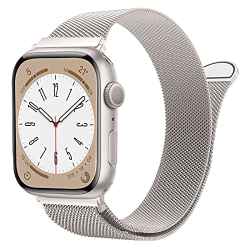 CAERMA Ersatzarmband Kompatibel mit Apple Watch Armband 49mm 45mm 44mm 42mm 41mm 40mm 38mm Herren Damen,Einstellbar Metall Armbänder aus Edelstahl für iWatch Series Ultra SE 9 8 7 6 SE 5 4 3 2 1 von CAERMA