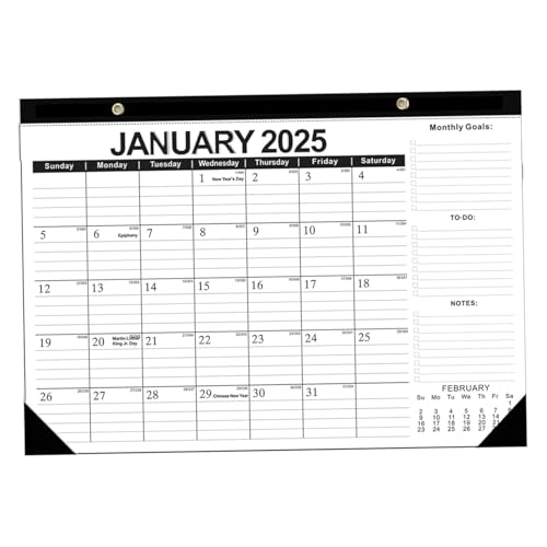 Schreibtischkalender Jan. 2025 - Juni..2026, 17x12 18 Monate Schreibtischkalender 2025-2026 mit der TO-DO-Liste, beherrschten Blöcken, Julian-Daten, Notizen, 2025 Schreibtischkalender mit Eckschutz f von CAKEEYUM