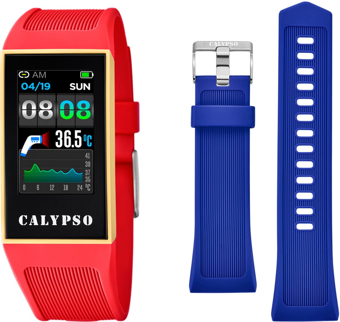 CALYPSO WATCHES K8502/3 Smartwatch Set, 2-tlg., mit blauem Wechselband von CALYPSO WATCHES