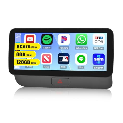 8G+128G CAMECHO Autoradio mit Navi für Audi Q5 8R Multimedia Radio 2009-2017,Android 13 丨8 Core丨12,3" Bildschirm, Autoradio mit CarPlay Wireless Android Auto Bluetooth 5.0 WiFi&4G Mirror Link von CAMECHO