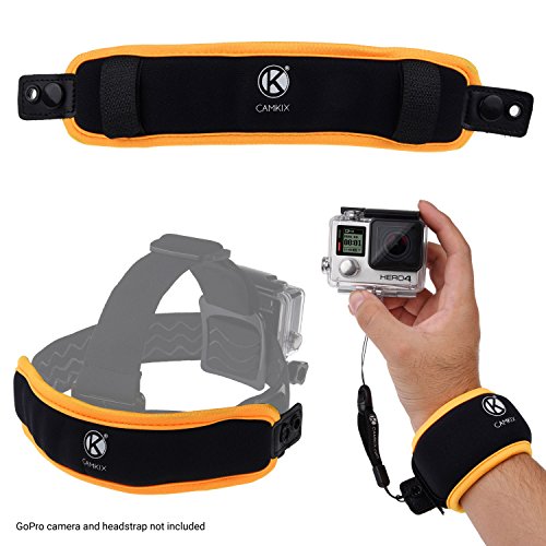 2-in-1-Schwimmkörper für Handgelenk und Kopfband, D0022-WHF-YEL, gelb, without Headstrap - 2in1 Floater Bundle von CAMKIX