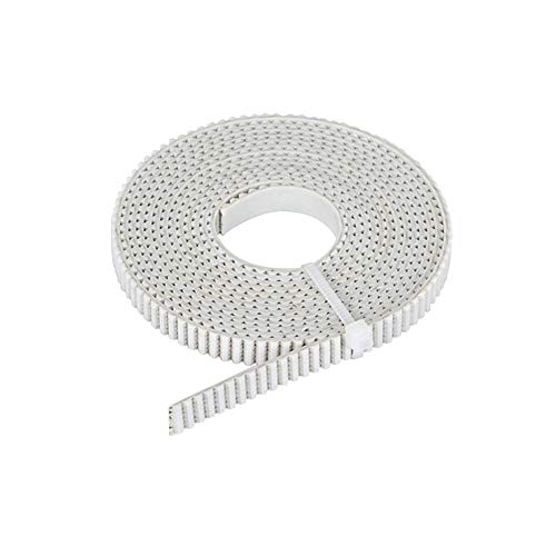 Zahnriemen 2/5 Meter, GT2 PU mit Stahlkern-Zahnriemen, Breite 6/10 mm, offener Synchronriemen, verstärkt 2GT for 3D-Drucker-Teile CR10-Ersatzteile (Nr. 602)(White,2M 10MM) von CANCJDYTZ