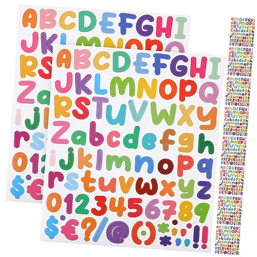 CANIGHT 10 Blätter Alphabet-aufkleber Zahlenspielzeug Alphabet- Und Zahlenaufkleber Kleben Sie Die Buchstaben Des Alphabets Auf Briefpapier Aufkleber Alphabet-spielzeug Vinyl von CANIGHT