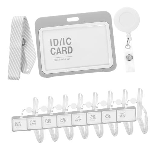 CANIGHT 10 Sätze schutzfolien kreditkarten card holder schirmständer verkleidung kartenset Leichte Abzeichenklemme Klare Kartenhüllen Spielbildhalter ID-Abzeichen-Hülle Plastik Light Grey von CANIGHT