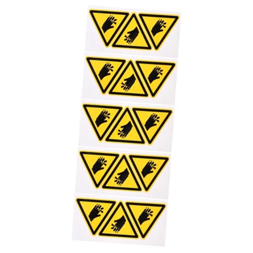 CANIGHT 15 Stk Warnaufkleber lagererzwespen lagerungskissen gefährlich Hand-Crush-Schild schwarzer Aufkleber Etiketten Gerät ohne Handaufkleber klebendes Warnschild selbstklebendes Vinyl von CANIGHT