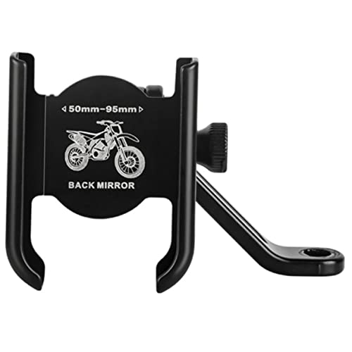 CANIGHT Handyständer Navigation Mobile Phone Fahrrad Rückspiegel Handyhalterung am Lenker Handy-Zubehör Telefon Zubehör Fahrrad handyhalter Lenker Fahrradzubehör Aluminiumlegierung Black von CANIGHT