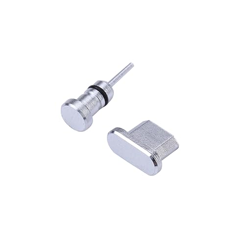 CANIGHT Satz Staubstift durchsichtige staubschutz Kopfhörer staubdichter Stecker Charme staubdichter Stecker Anti-Stecker Micro-USB-Staubstecker-Anhänger Silver von CANIGHT