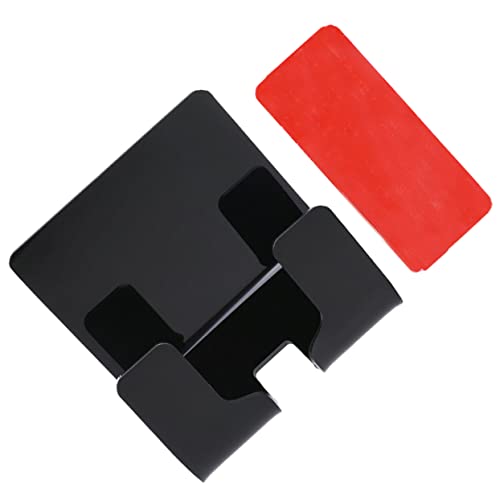 CANIGHT handyhalter Telefon Smartphone heim Wandhalterung für das Büro klobürste wandmontage Handy aufsteller Wandhalterung fürs Büro Selbstklebende Handy-Wandhalterung Acrylmaterial Black von CANIGHT