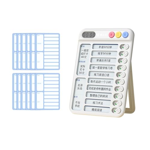 Aufgabendiagramm für Kinder, tragbar, Selbstdisziplin, tägliche Checkliste, Routinediagramm mit 12 Aufgabenkarten von CANNXI