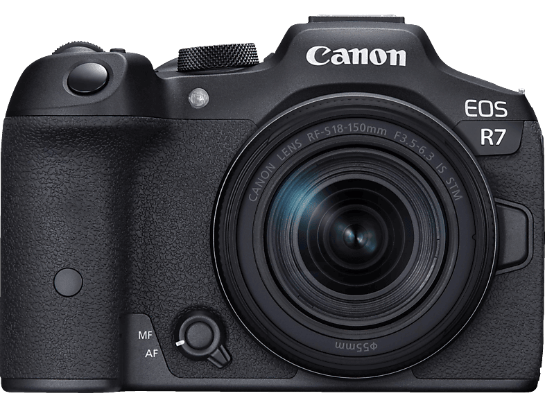 CANON EOS R7 Kit Systemkamera mit Objektiv 18 - 150 mm, 7,5 cm Display Touchscreen, WLAN von CANON