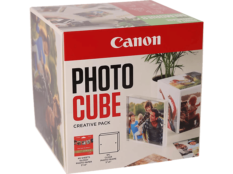 CANON PP-201 5X5 Fotopapier - 40 Blatt Fotopapier, Photo Cube und Frame von CANON