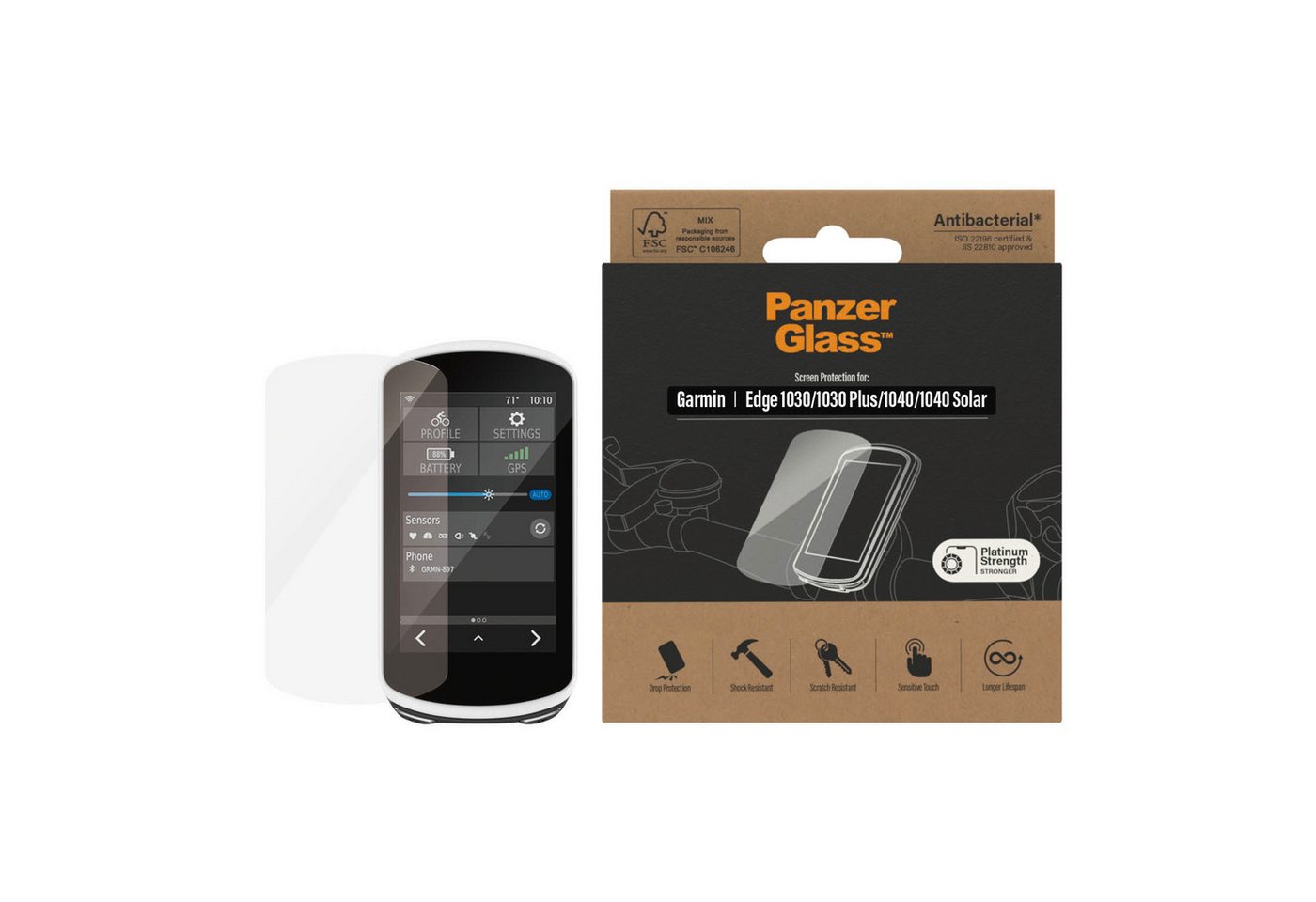 CARE by PanzerGlass Displayschutzglas Screen Protection für Garmin Edge 1030, Garmin Edge 1040, Displayschutzfolie, Schutzfolie, Bildschirmschutz, kratz- & stoßfest von CARE by PanzerGlass