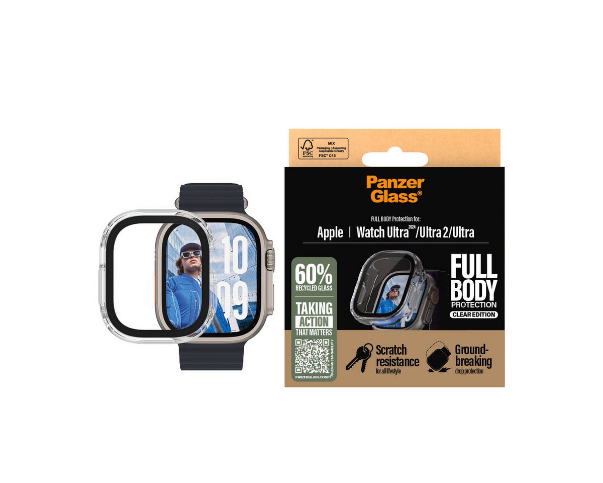 CARE by PanzerGlass Displayschutzglas Full Body Protection für Apple Watch Ultra, Apple Watch Ultra 2, Displayschutzfolie, Schutzfolie, Bildschirmschutz, kratz- & stoßfest CARE by PanzerGlass Displayschutzglas Full Body Protection für Apple Watch Ultra, Apple Watch Ultra 2, Displayschutzfolie, Schutzfolie, Bildschirmschutz, kratz- & stoßfest von CARE by PanzerGlass