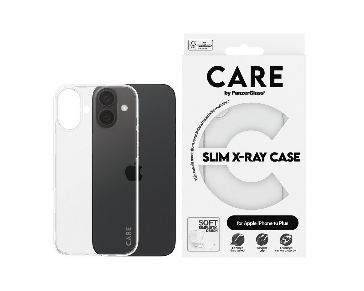 CARE by PanzerGlass Handyhülle Case Fashion X-Ray Soft Basic Apple iPhone 16 Plus, Backcover, Schutzhülle, Handyschutzhülle, Case, Schutzcase, stoßfest von CARE by PanzerGlass