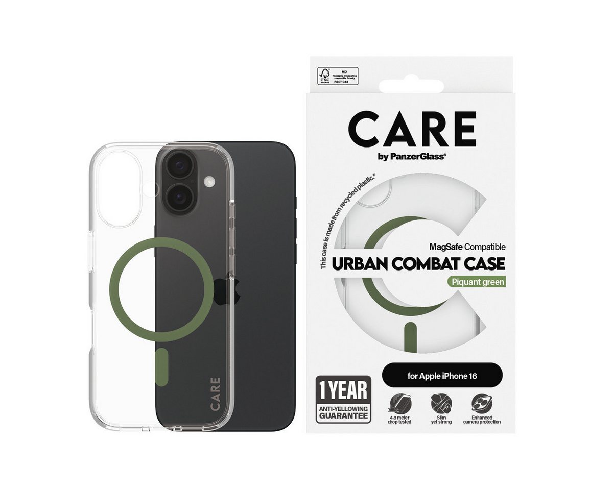 CARE by PanzerGlass Handyhülle Urban Combat Case für Apple iPhone 16, Backcover, Schutzhülle, Handyschutzhülle, Case, Schutzcase, stoßfest von CARE by PanzerGlass