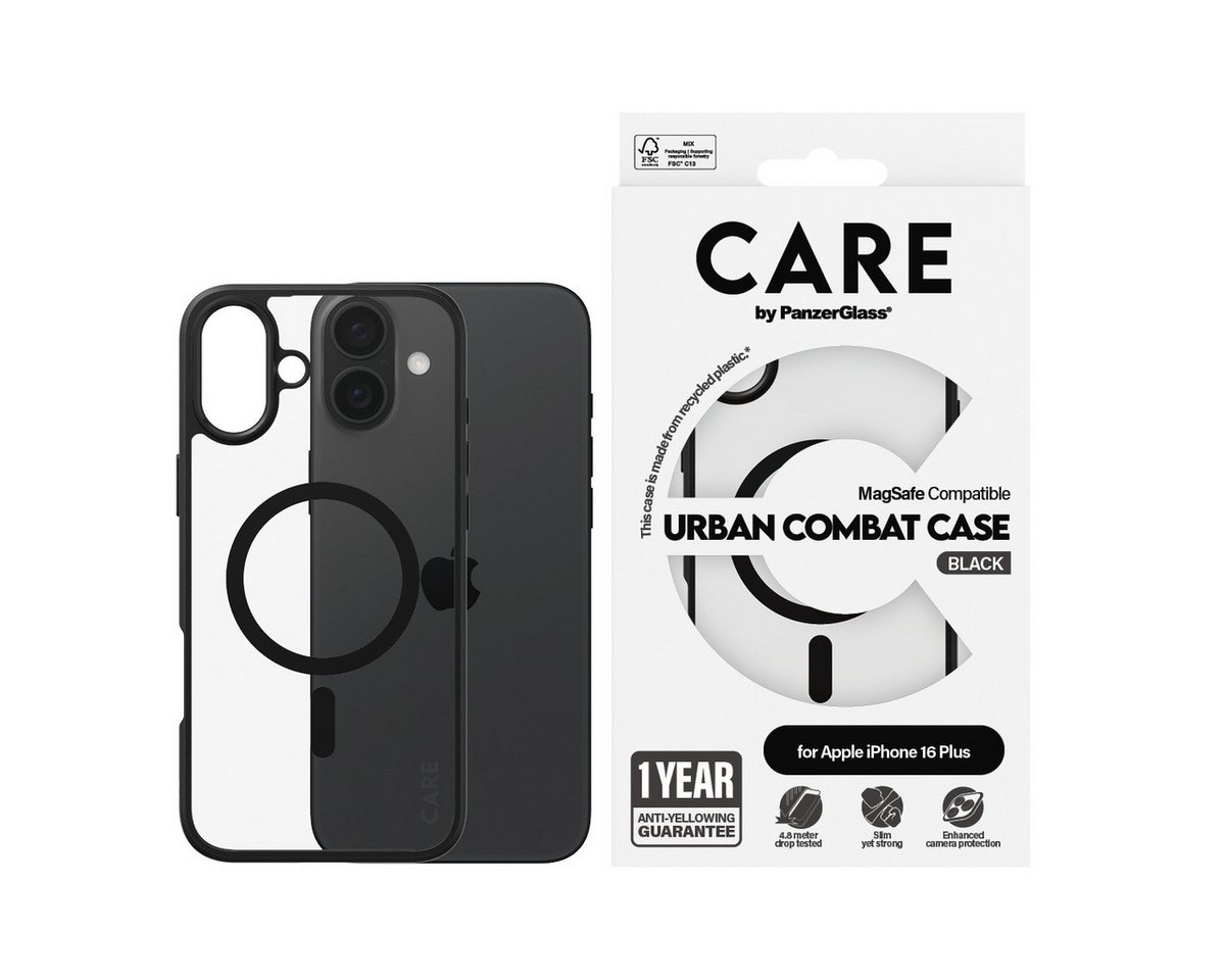 CARE by PanzerGlass Handyhülle Urban Combat Case mit MagSafe für Apple iPhone 16 Plus, Backcover, Schutzhülle, Handyschutzhülle, Case, Schutzcase, stoßfest von CARE by PanzerGlass