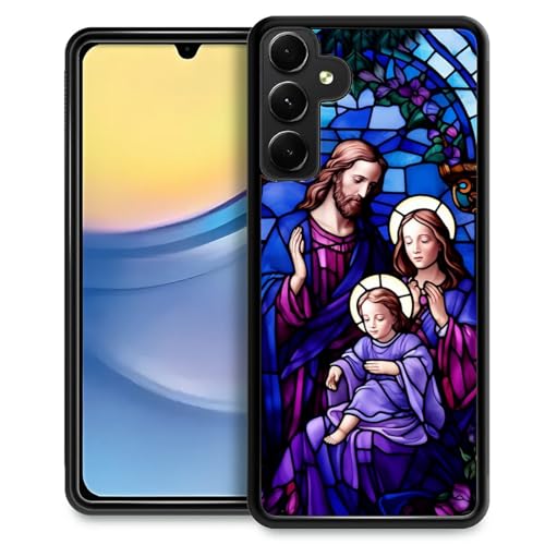 CARLOCA Kompatibel mit Samsung Galaxy A05S Hülle, Lila Jungfrau Jesus Kirchen Muster für Mädchen, Ultra Schutz, stoßfest, weiches Silikon TPU rutschfeste Rückseite von CARLOCA