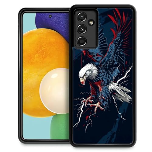 CARLOCA Schutzhülle für Samsung Galaxy A14 5G, Motiv: fliegender Adler, Blitz, Tiermuster, ultra-Schutz, stoßfest, weiches Silikon, TPU, rutschfeste Rückseite, für Samsung Galaxy A14 5G von CARLOCA