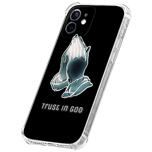 CARLOCA Schutzhülle für iPhone 11, transparent, mit Vertrauen in Gott Jesus, Religion, stoßfest, Silikon, vier Ecken, Schutz für Apple iPhone 11 von CARLOCA