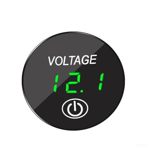 Effizientes digitales Voltmeter zur Überwachung von Spannungspegeln in Autos und Motorrädern (grün) von CARMOTTER