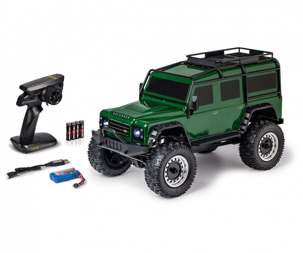 CARSON Carson RC 1:8 Land Rover Defender 100% RTR British grün RC-Ladegerät von CARSON