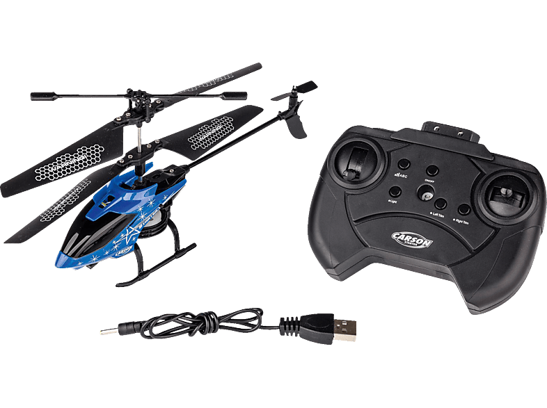 CARSON Starter Tyrann 230 IR 2Ch RTF night blue, ferngesteuerter Helikopter R/C Spielzeughelikopter, Blau von CARSON