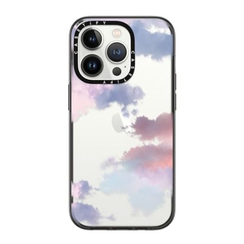 CASETiFY Kompakte Schutzhülle für iPhone 14 Pro [2 x Falltest in Militärqualität, 1,2 m Fallschutz] – Wolken – Transparentes Schwarz von CASETiFY