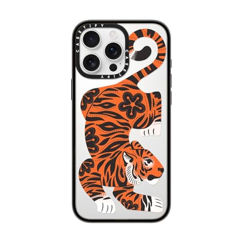 CASETiFY Kompakte Schutzhülle für iPhone 16 Pro Max, leicht, 1,22 m, 2 x Fallschutz in Militärqualität, Fierce Tiger, transparentes Schwarz CASETiFY Kompakte Schutzhülle für iPhone 16 Pro Max, leicht, 1,22 m, 2 x Fallschutz in Militärqualität, Fierce Tiger, transparentes Schwarz von CASETiFY