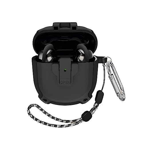 Schutzhülle für Bose QuietComfort Earbuds II/QuietComfort Ultra mit Schlüsselanhänger/Schlüsselband, Militärische Rüstung, sicherer Verschlussclip, LED, sichtbar, stoßfest, Schutzhülle für Herren von CASEVERSE