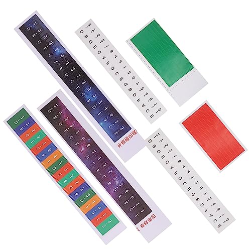 CATIEBYE 5 Sätze Finger Klavier Noten Aufkleber Transparente Tastaturaufkleber Bausatz Aufkleber Für Klavier Griffe Klaviatur Tastaturhülle Tastenkappe Klaviertastaturstaub Papier Colorful von CATIEBYE